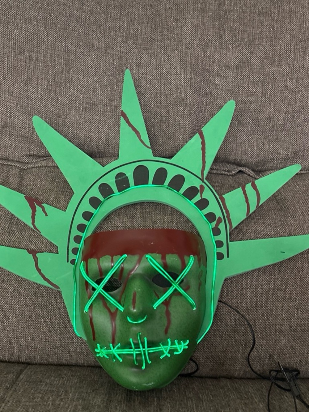 Kids Statue of Liberty LED Mask - Green